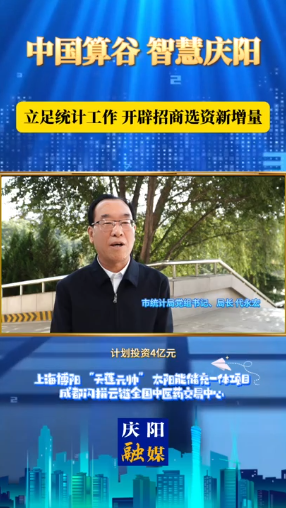 慶陽市統(tǒng)計(jì)局黨組書記、局長 代永宏：數(shù)據(jù)賦能 統(tǒng)計(jì)助力 加速項(xiàng)目落地