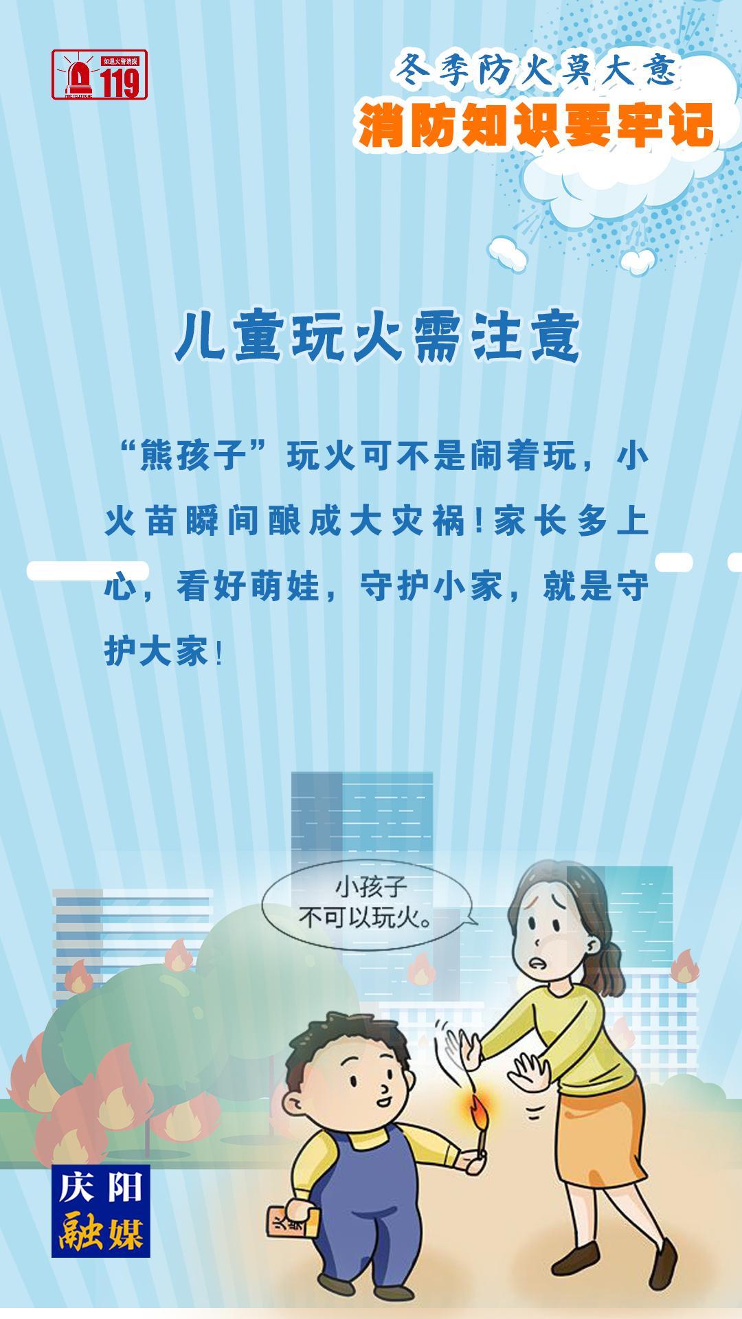 【微海報】冬季防火莫大意，兒童玩火需注意！
